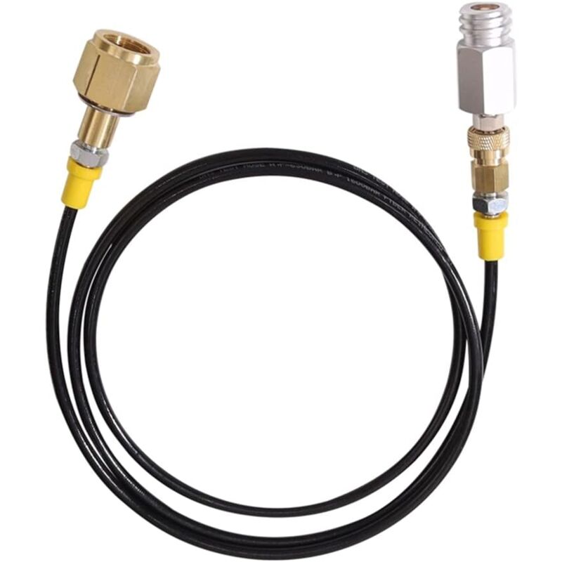 foto del prodotto adattatore diretto per bombola di soda tr21 4 a w21.8 14 con tubo flessibile da 60 , connettore diretto