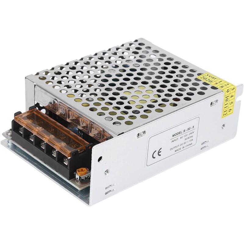 foto del prodotto adattatore driver di alimentazione dc5v, alimentatore switching in lega di alluminio, trasformatore isolato per apparecchiature led s 50 5 5 v 10