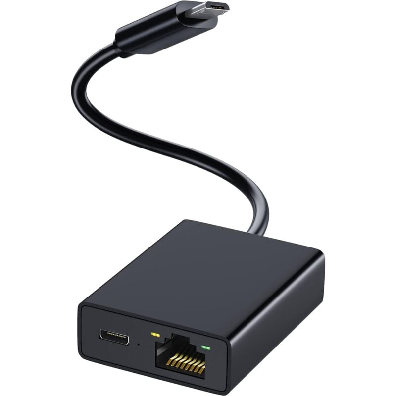 foto del prodotto adattatore ethernet per fire tv stick, adattatore di rete ethernet da micro usb a rj45 compatibile con fire stick 4k, chromecast, google home mini e