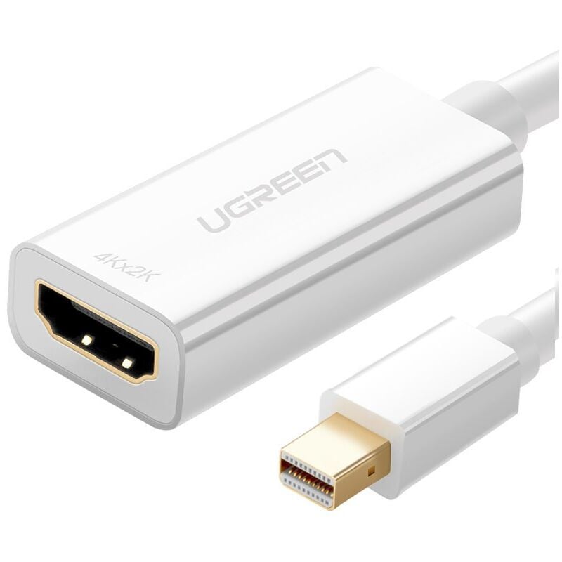 foto del prodotto adattatore fhd mini displayport maschio a hdmi femmina bianco