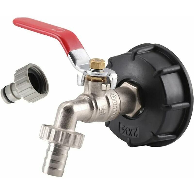 foto del prodotto adattatore ibc adattatore per serbatoio ibc da 1000 litri adattatore per serbatoio s60x6 per rubinetto da giardino in ottone da 1 2 connettore per