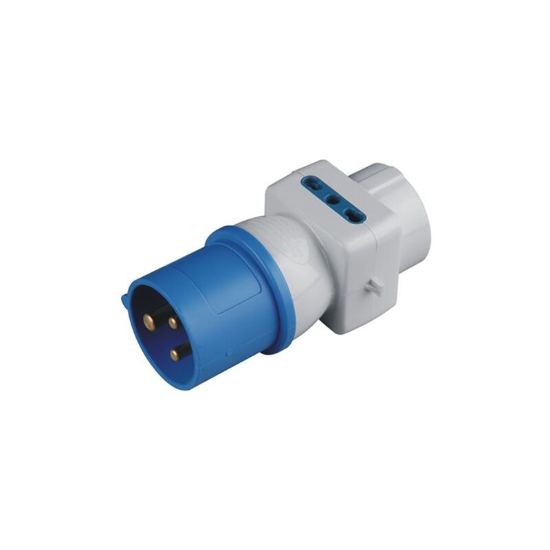 foto del prodotto adattatore industriale 220v spina cee presa schuko 2prese bi maurer plus
