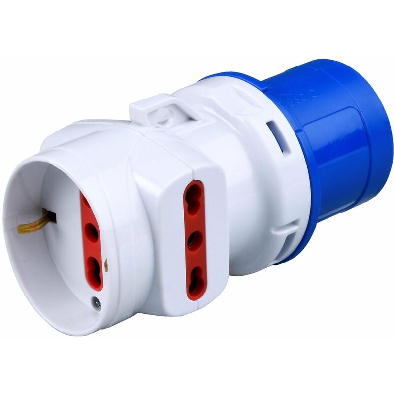foto del prodotto adattatore industriale 2p bipasso schuko