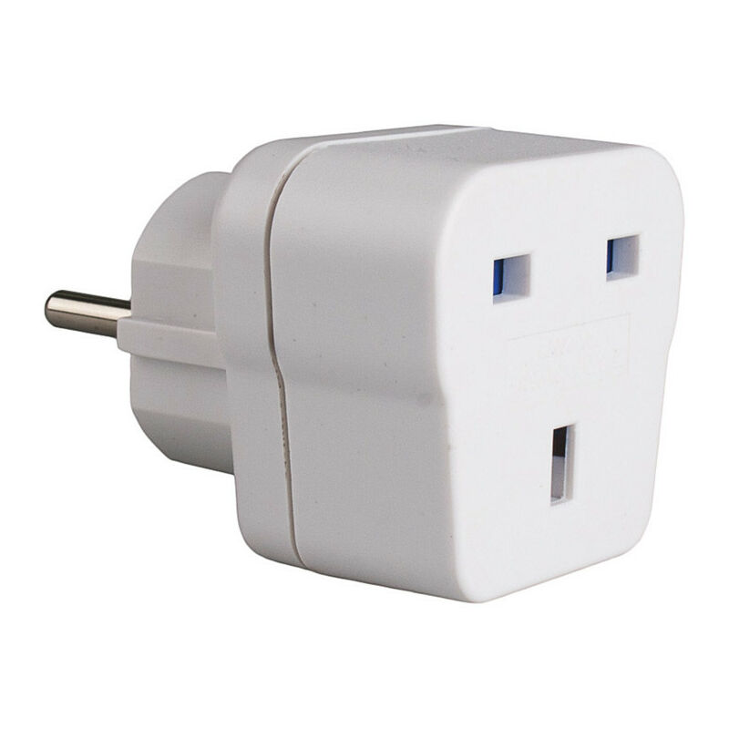 foto del prodotto adattatore inglese voyage spagna 13 13a 4.8mm bianco solera