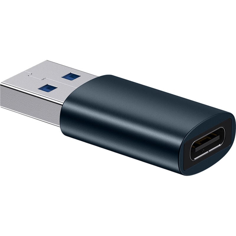 foto del prodotto adattatore mini usb 3.1 otg a usb tipo c blu baseus ingenuity series zjjq000103 