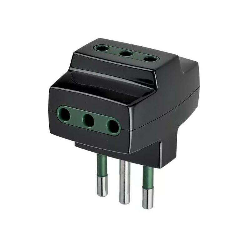 foto del prodotto adattatore multiplo vimar s11 3p11 nero 00320