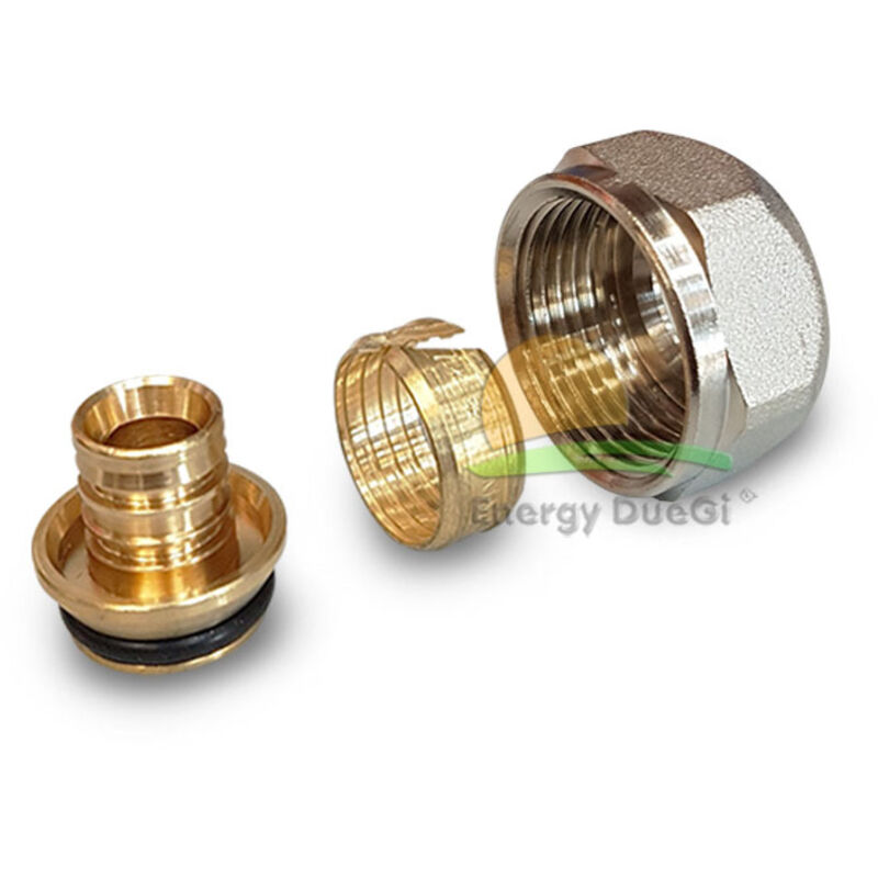 foto del prodotto adattatore nichelato tubo multistrato pe x diam. 17 sp. 2,0 attacco 3 4 eurocono