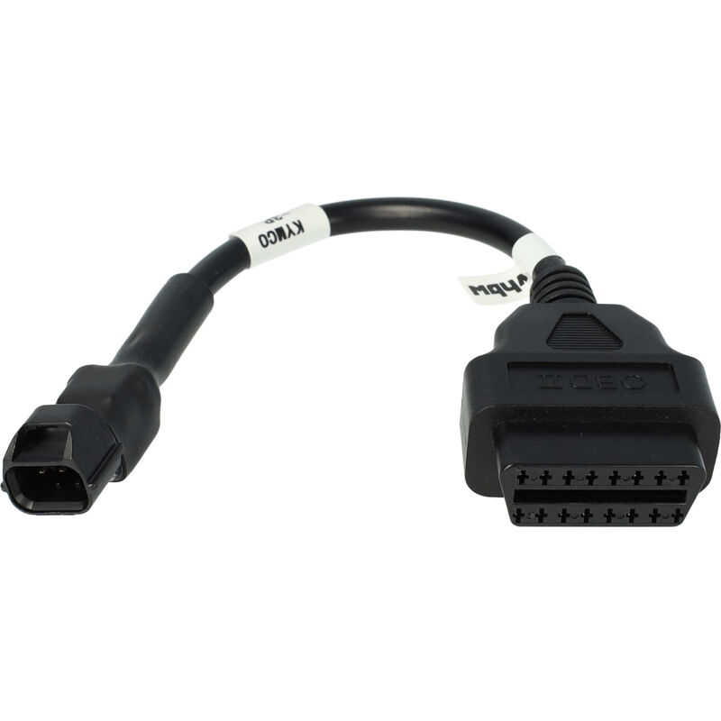 foto del prodotto adattatore obd2 3 pin su obd2 16pin compatibile con kawasaki j125, j300 moto, scooter 15 cm vhbw