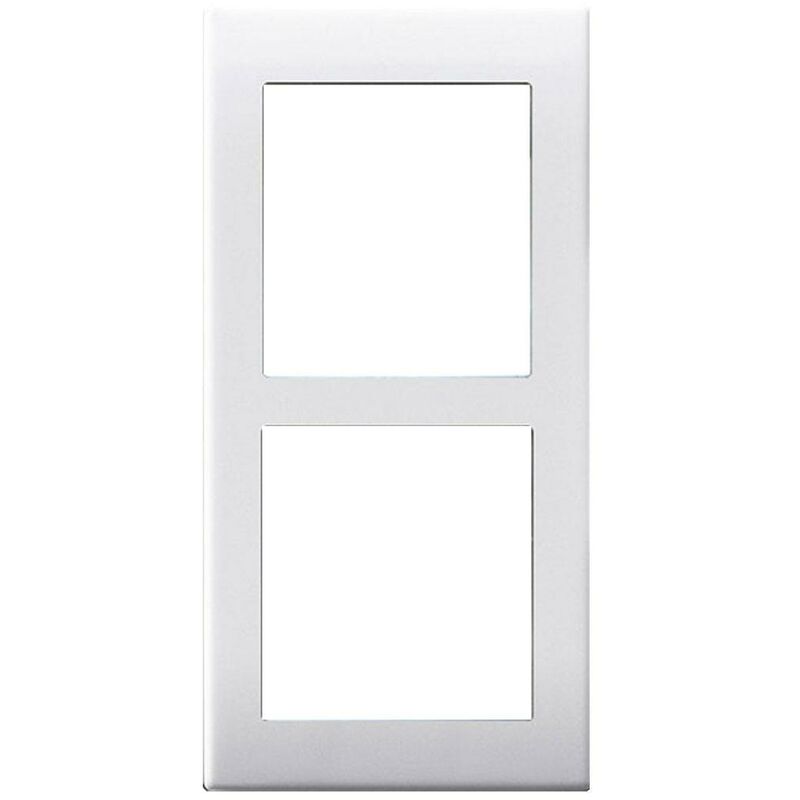 foto del prodotto adattatore per 2 connettori rj45 domus s44 colore ral 9010 1 modulo ave 441029sc 2c