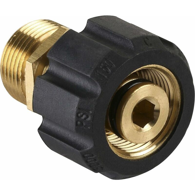 foto del prodotto adattatore per idropulitrice, filettatura femmina metrica m22 da 15 mm a connettore filettatura maschio m22 da 14 mm, 4500 psi 
