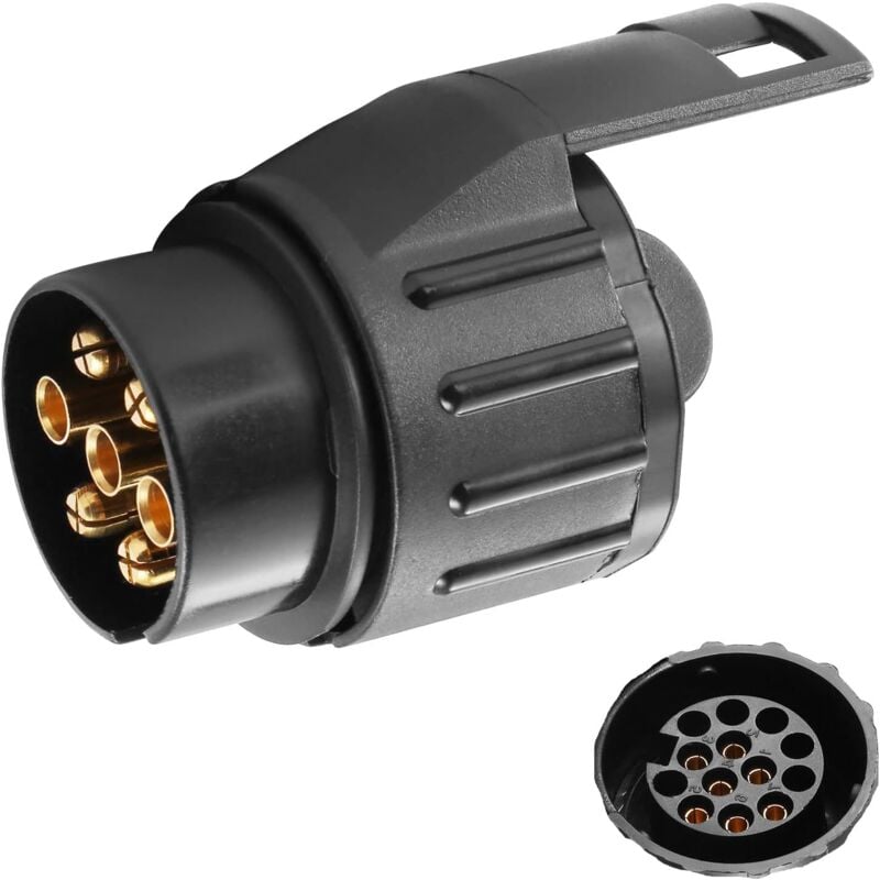 foto del prodotto adattatore per presa da rimorchio a 7 pin a 13 pin per auto, rimorchio, portabici, adattatore per rimorchio 12 v 7 13 pin, adattatore per presa da