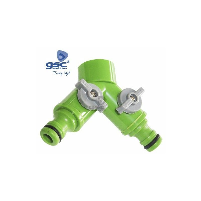 foto del prodotto adattatore per rubinetto a 2 uscite 3 4 gsc 003602039