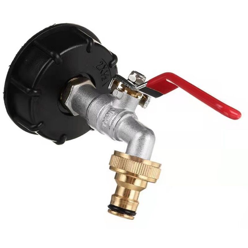 foto del prodotto adattatore per serbatoio, connettore filettato da 1 2 , rubinetto per serbatoio da 1000 litri, rubinetto per raccolta acqua piovana, rubinetto di