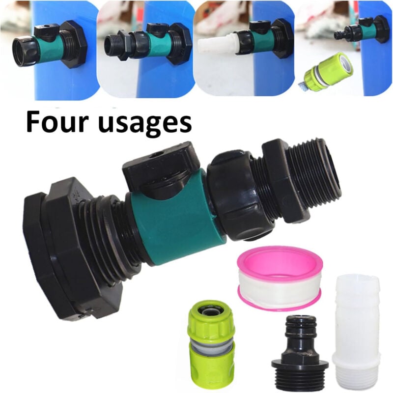 foto del prodotto adattatore per serbatoio dell acqua da 3 4 connettore per tubo flessibile con adattatore filettato adattatore per serbatoio dell acqua a tenuta