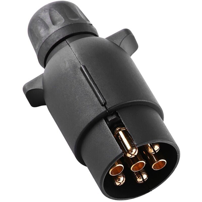 foto del prodotto adattatore per spina del rimorchio , presa elettrica per rimorchio a 7 poli da 12 v, adattatore per connettore di cablaggio in plastica tipo n a 7