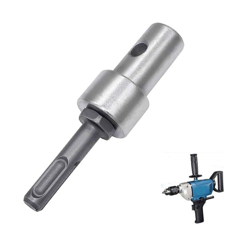 foto del prodotto adattatore per trapano a coclea, adattatore per trapano a coclea per ghiaccio senza chiave, adattatore per mandrino da 1 2 , gambo tondo m13 x 15 mm a