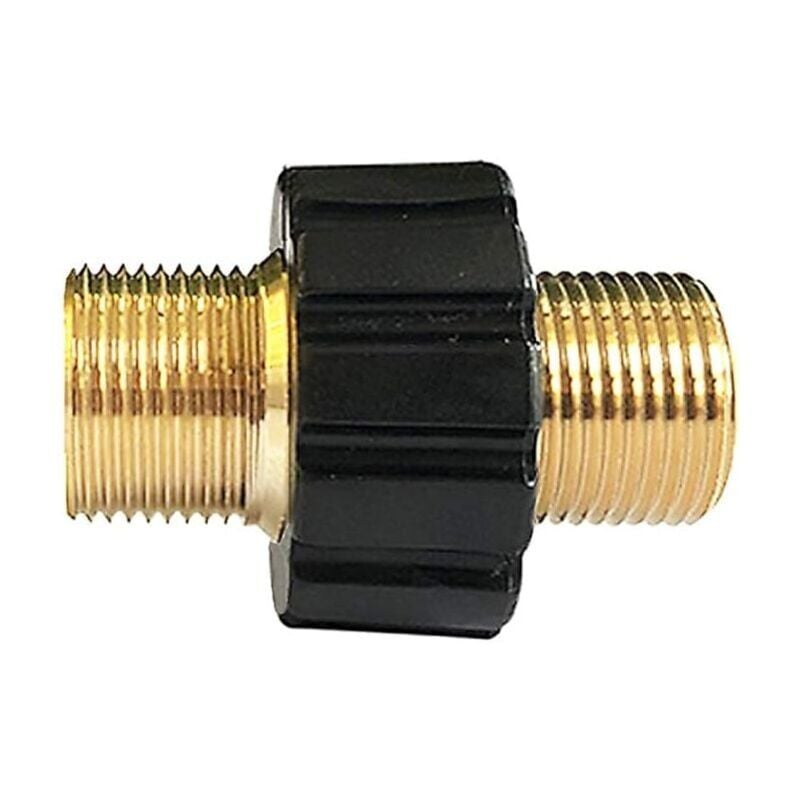 foto del prodotto adattatore per tubo flessibile a sgancio rapido, accessorio per la pulizia, pistola ad acqua ad alta pressione, idropulitrice, doppia testa m22 x 1,5