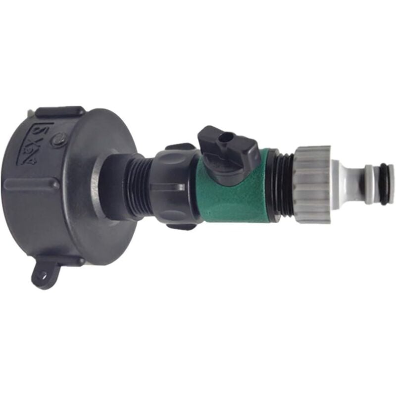 foto del prodotto adattatore per tubo flessibile dell acqua ibc, per serbatoio dell acqua ibc s60x6 con rubinetto per irrigazione agricola, giardino, balcone testa del