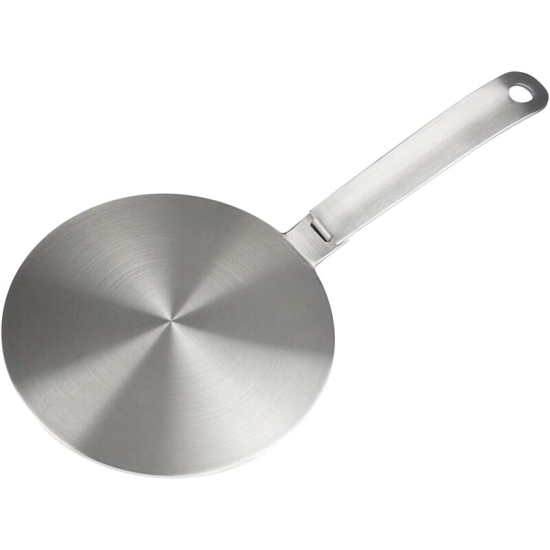 foto del prodotto adattatore piano cottura a induzione da 24 cm per macchine da caff moka e utensili da cucina, manico removibile
