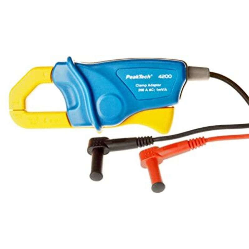 foto del prodotto adattatore pinza amperometrica peaktech 200 a ac corrente alternata per multimetro digitale, 1 pezzo, p 4200, blu