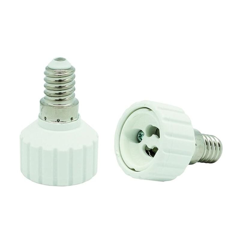foto del prodotto adattatore portalampada attacco e14 uscita gu10 60w electraline