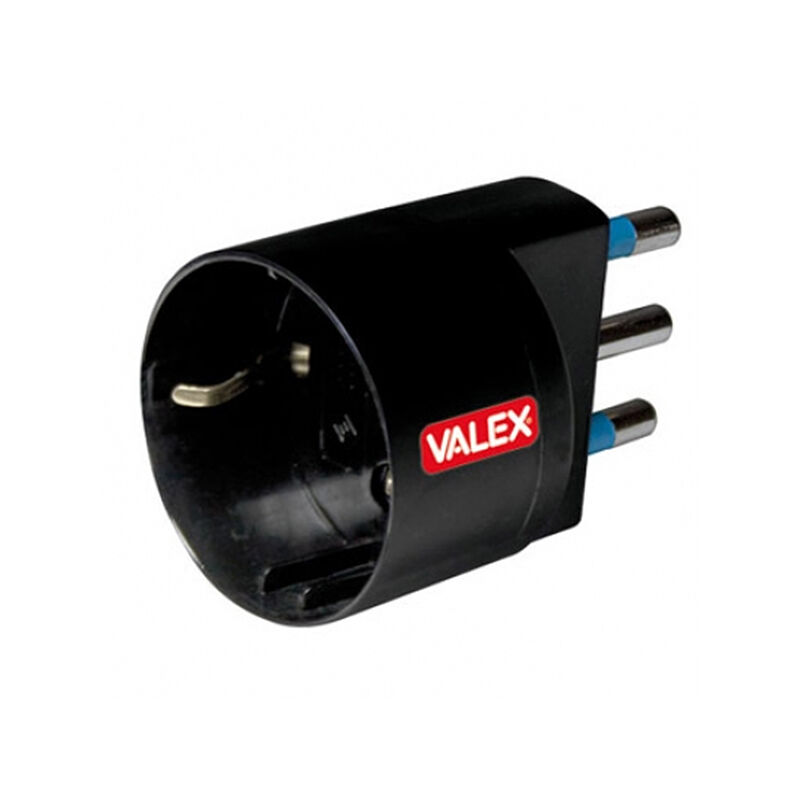 foto del prodotto adattatore presa bipasso a schuko nera 16a valex 1140018