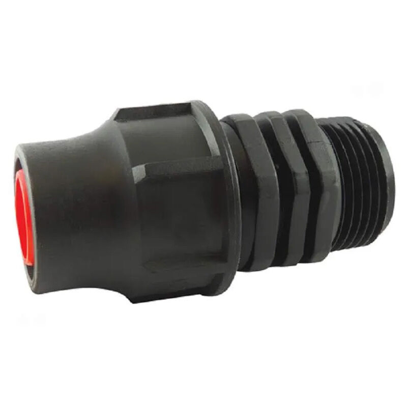 foto del prodotto adattatore rapido, maschio 15x21 1 2 , per tubo gocciolante da 16 mm