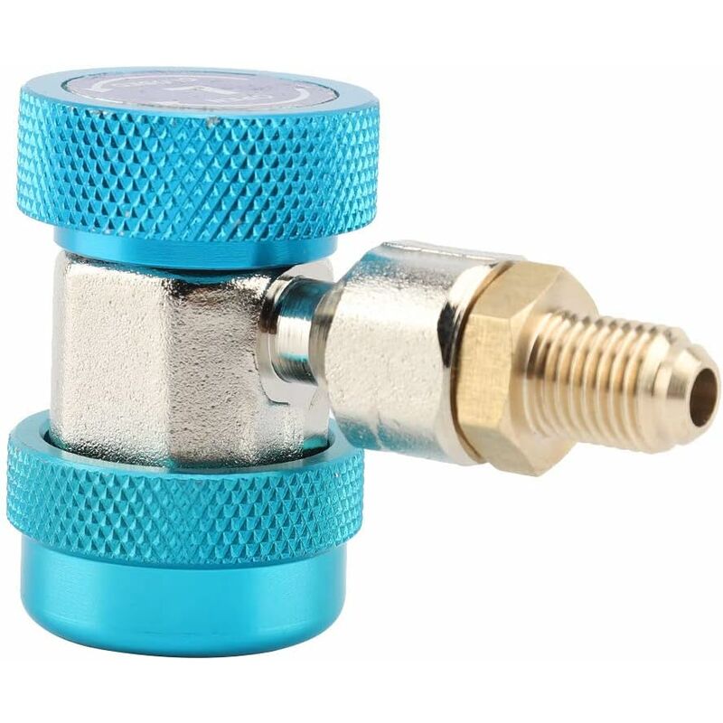 foto del prodotto adattatore rapido per connettore aria condizionata r134 a c rapido adattatore per valvole di estrazione blue 