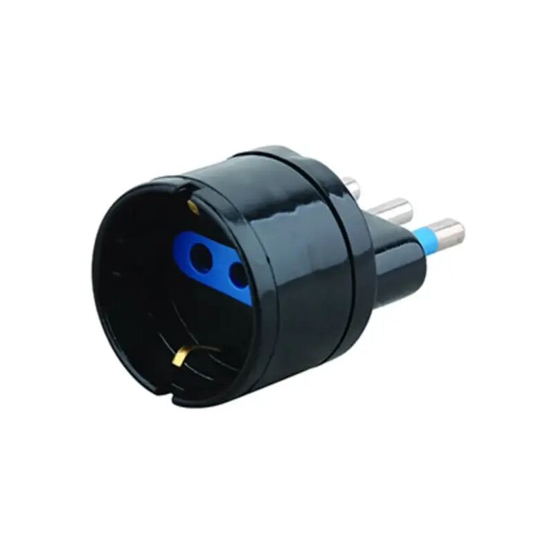 foto del prodotto adattatore riduttore schuko spina nero 16a