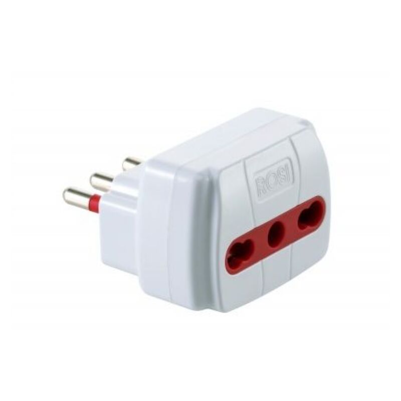 foto del prodotto adattatore rosi 2p t 10 16a 250v bianco rs78025t