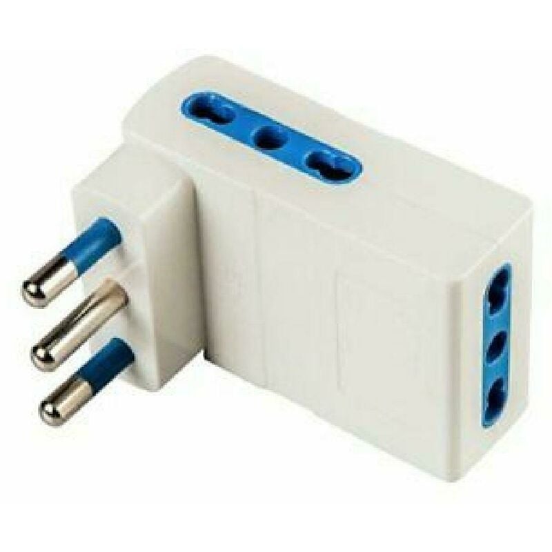 foto del prodotto adattatore salvaspazio spina 16a 3x10 16a bianco 146.563 scame