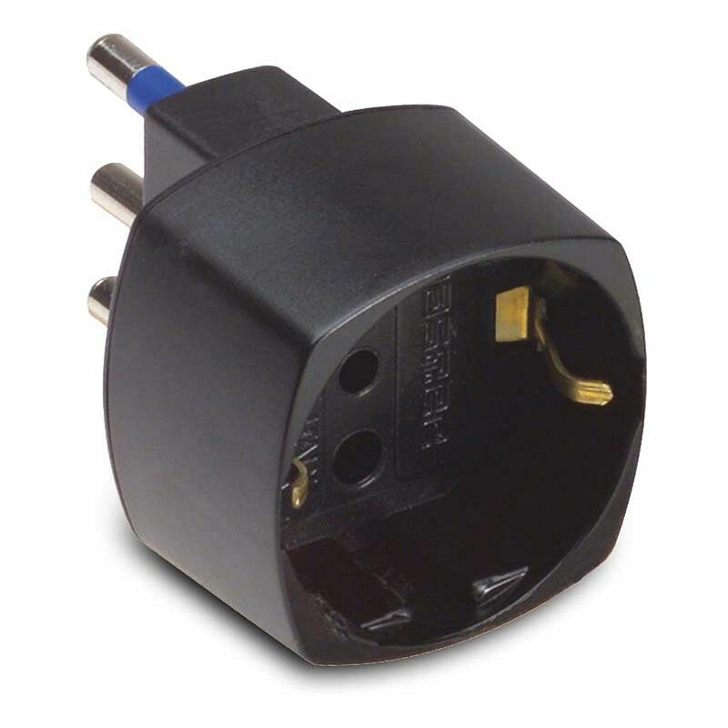 foto del prodotto adattatore schuko 16a t, colore nero