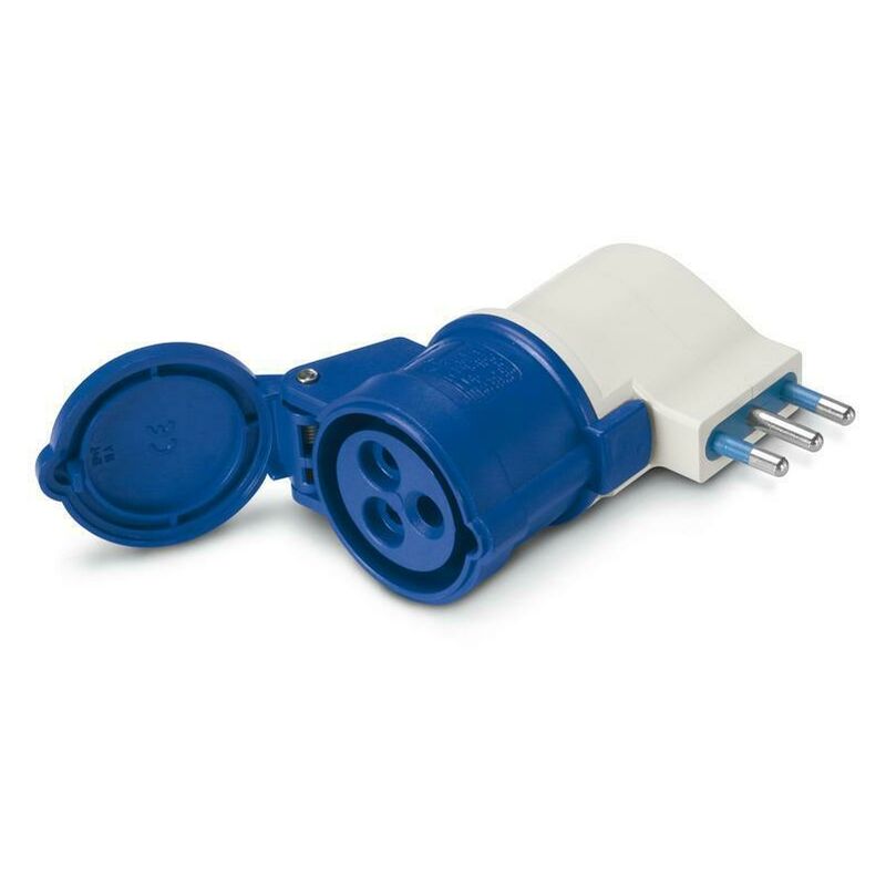foto del prodotto adattatore semplice 10 16 cee17 con spina domestica 2p t 610.384 scame