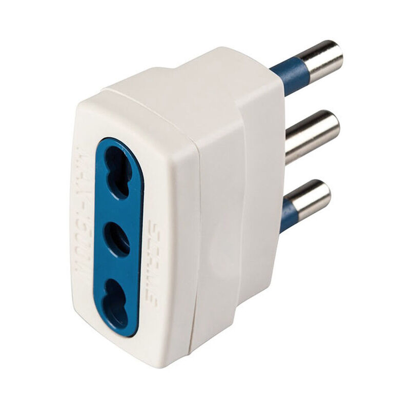 foto del prodotto adattatore semplice con spina 2p t presa bipasso 10 16a