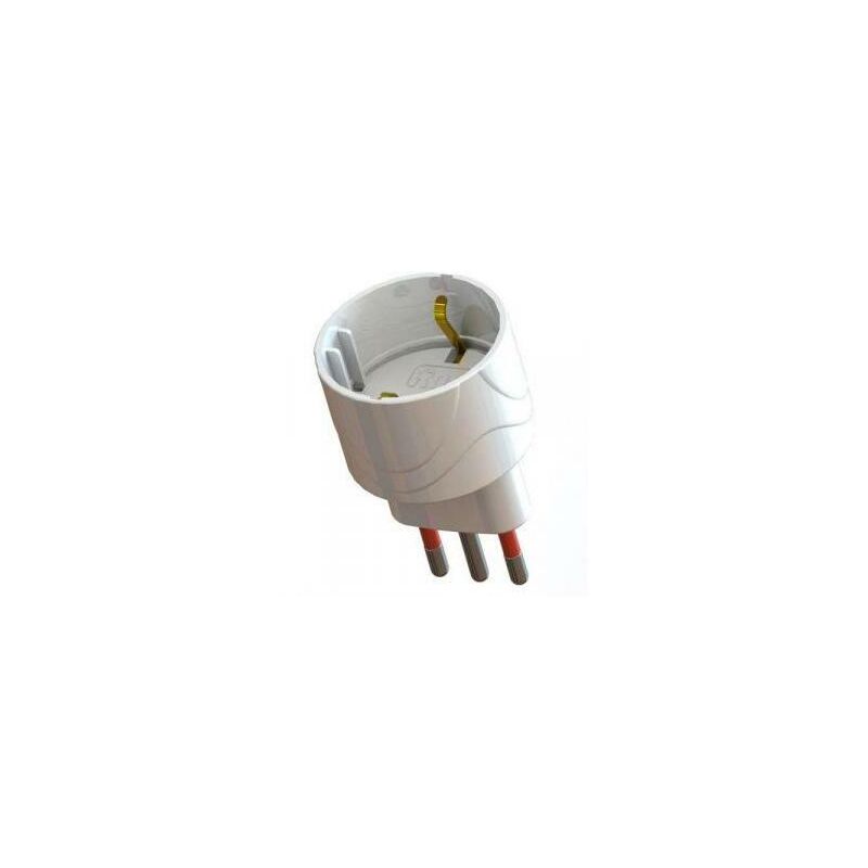 foto del prodotto adattatore semplice schuko 10a rosi 2p t prese 10 2p t, col. nero