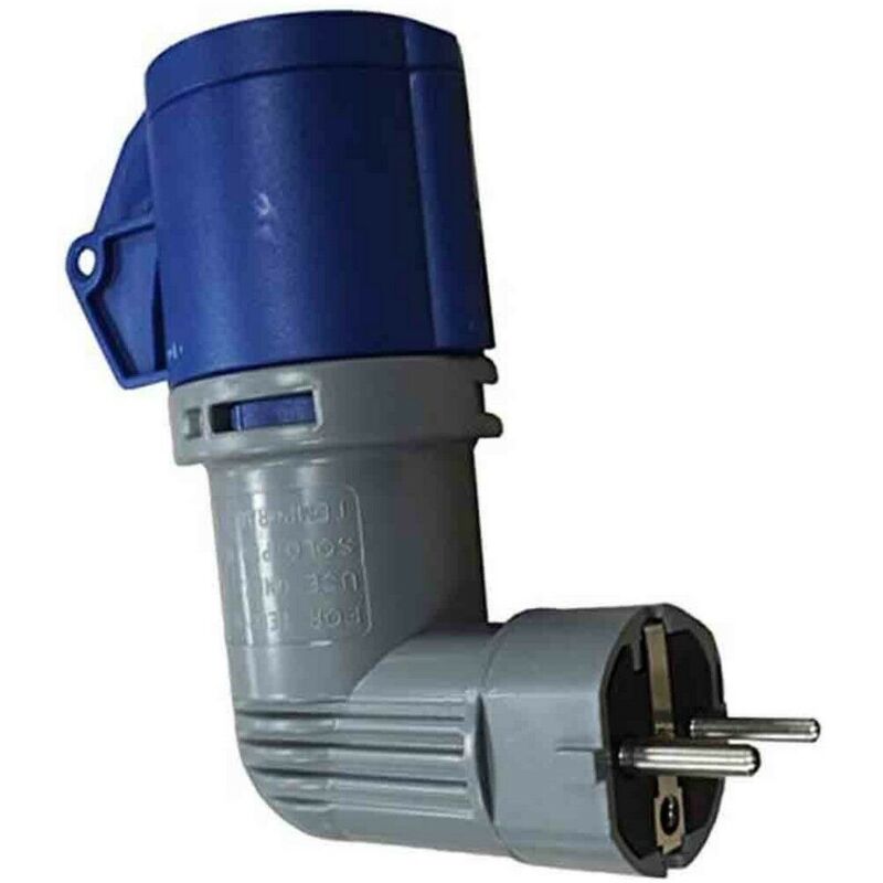 foto del prodotto adattatore solera 904011 schuko cetac azzurro grigio 16 a