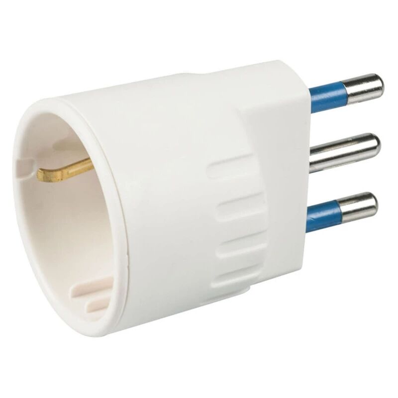 foto del prodotto adattatore spina 16 a e presa tedesca bianco poly pool