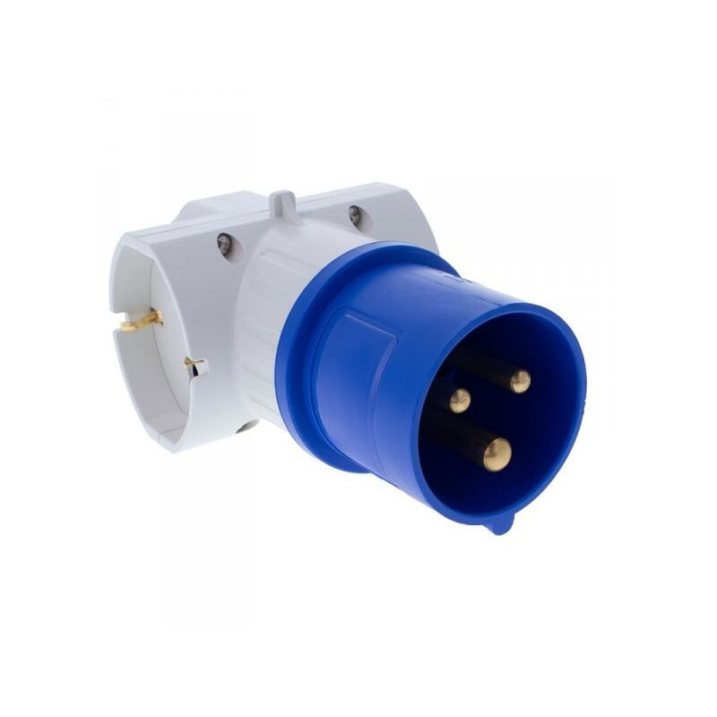 foto del prodotto adattatore spina industriale cee 2p t 16a 250v 3 prese schuko bipasso eu