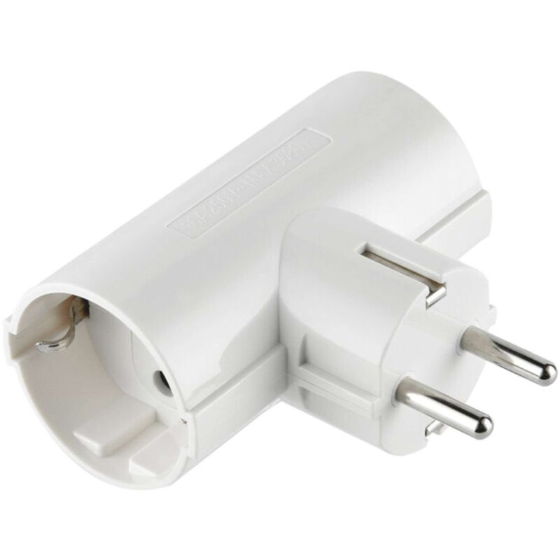 foto del prodotto adattatore spina schuko a 2 presa schuko laterali