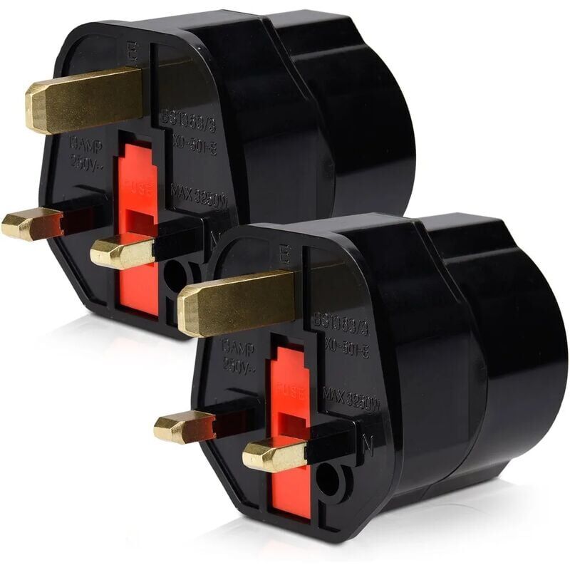 foto del prodotto adattatore spina uk 2x modello schuko tipo g spina francia uk spina da viaggio compatta compatibile con pi paesi