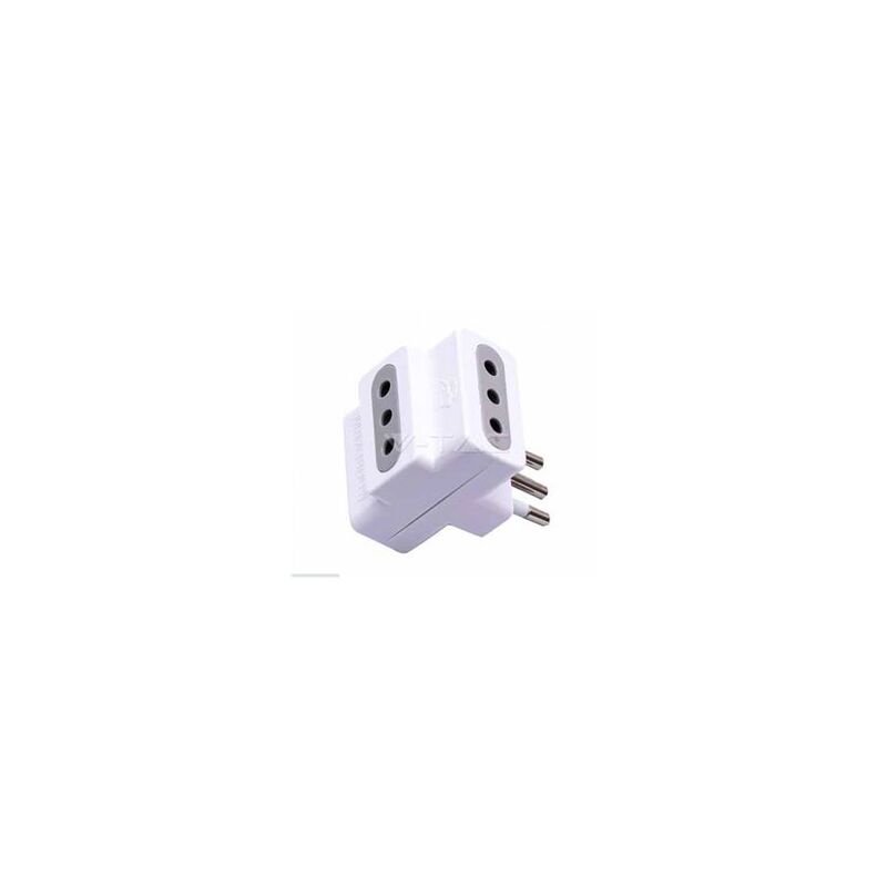 foto del prodotto adattatore triplo 10a 2p t presa 10a 2p t colore nero