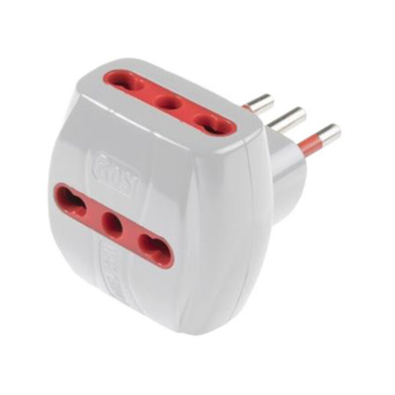 foto del prodotto adattatore triplo 10a 3pr.bip con limitatore rosi