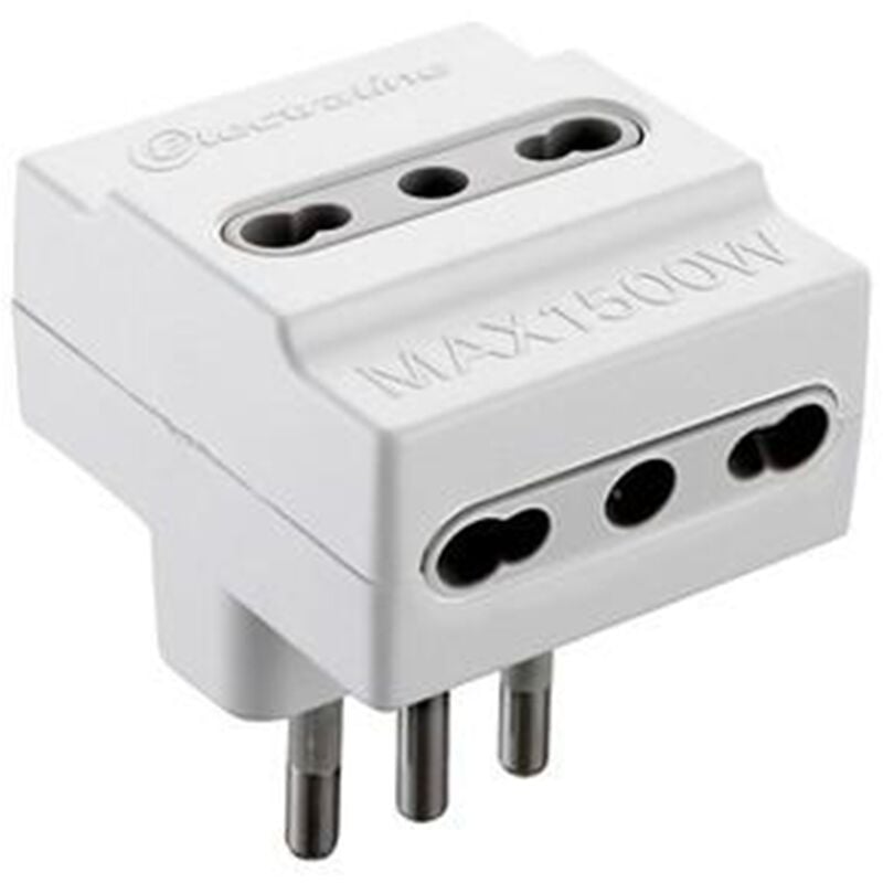 foto del prodotto adattatore triplo 16a 2p+t - presa 10/16a 2p+t