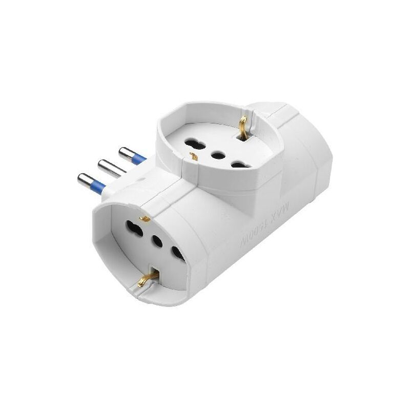 immagine 0 del prodotto adattatore triplo 16a 2p t schuko 3 prese p40 bianco maurer cf.busta