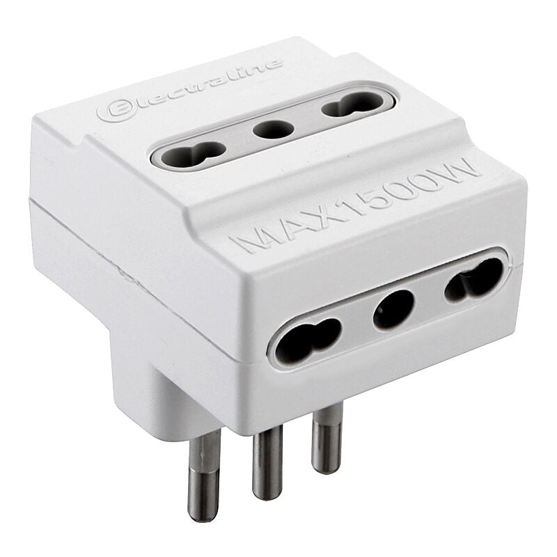 foto del prodotto adattatore triplo 16a 3pr.bip bianco fig.10