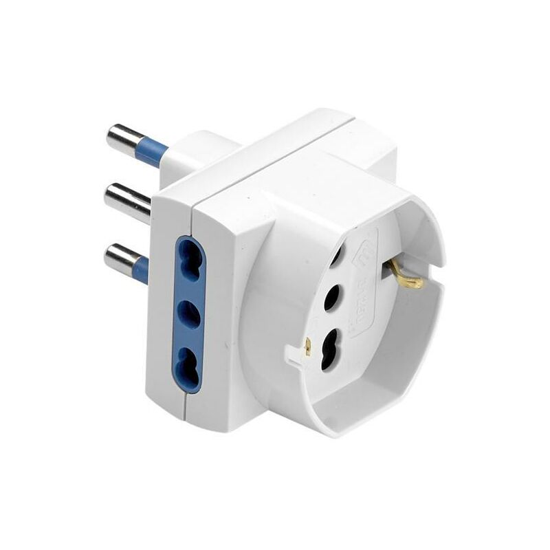 foto del prodotto adattatore triplo 16a schuko p40 bianco maurer ex 90992 