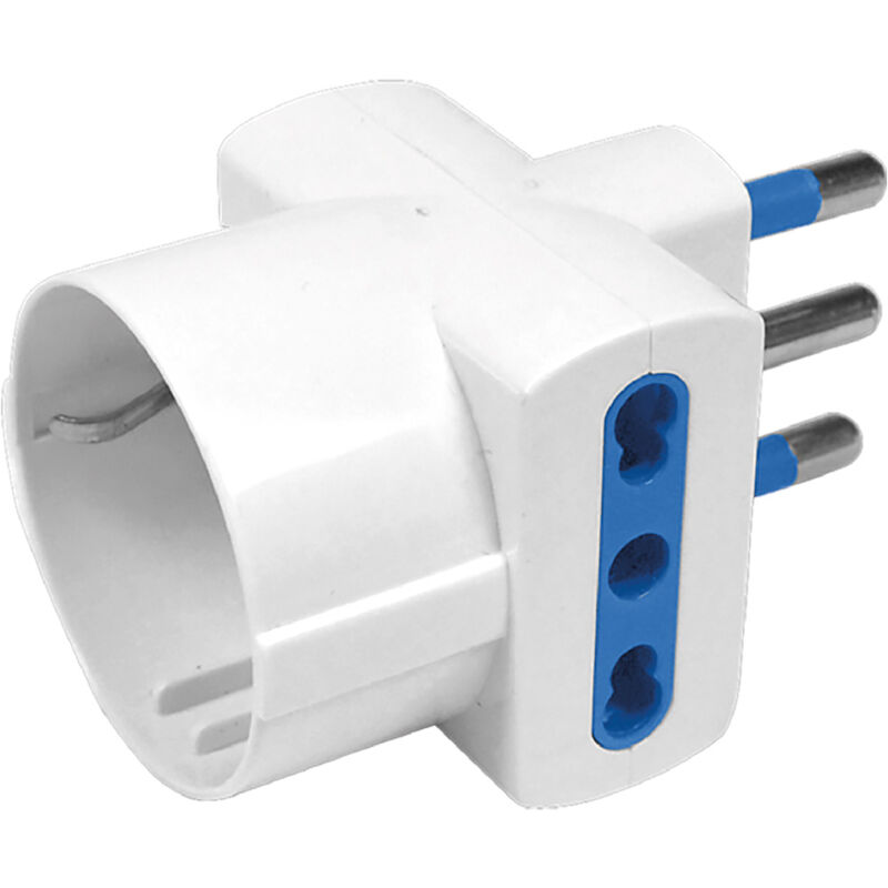 foto del prodotto adattatore triplo 2p t 16a bianco