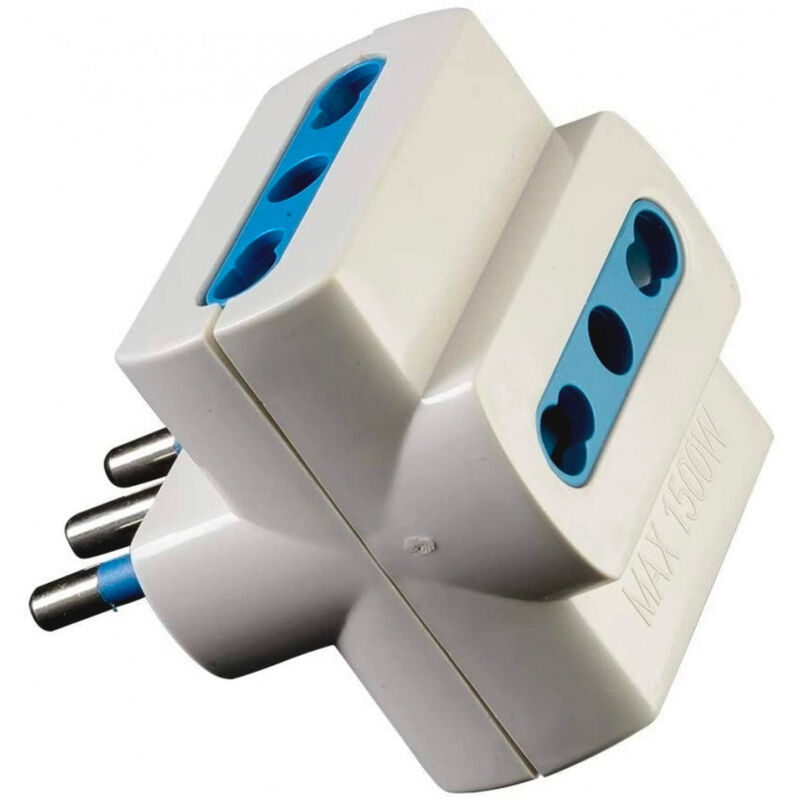 foto del prodotto adattatore triplo bianco