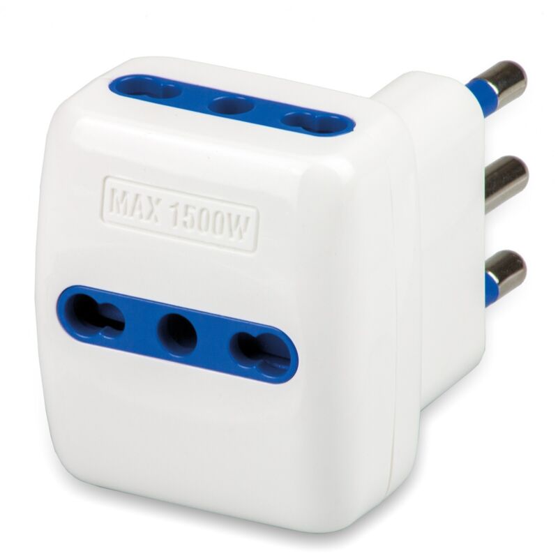 foto del prodotto adattatore triplo disassato 16a 2p t bianco master cod. 05921