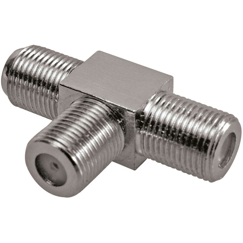 foto del prodotto adattatore triplo per spine tipo f cavo sat 10 pz
